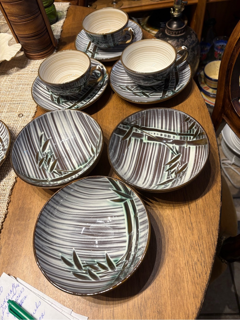 Vintage UCAGCO made in Japan set of 3 cups/saucers and 3 small bowls. Like new